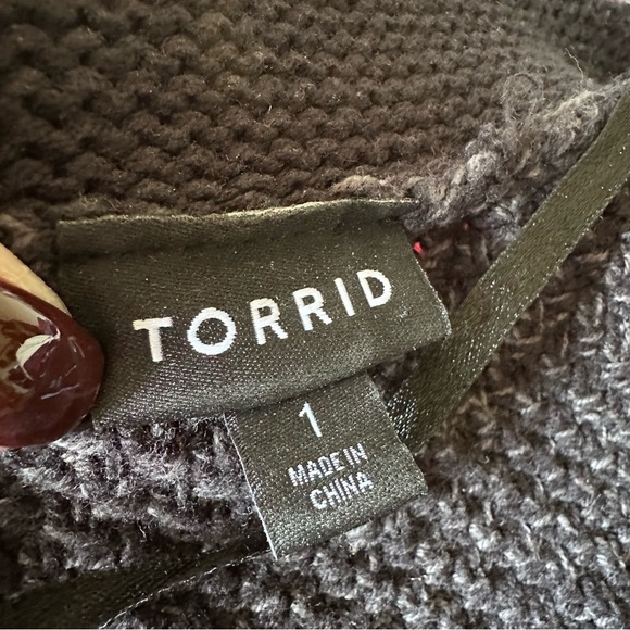 TORRID Skull Button Black Textured Knit Cardigan Sweater Jacket - Picture 9 of 16